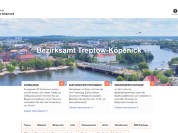 Abbildung der Website Bezirksamt Treptow-Köpenick