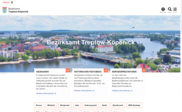 Abbildung der Website Bezirksamt Treptow-Köpenick